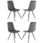 Комплект стульев DOMFY Chilly 4 Dark Grey - DK-CHILLY_1/HL18_4
