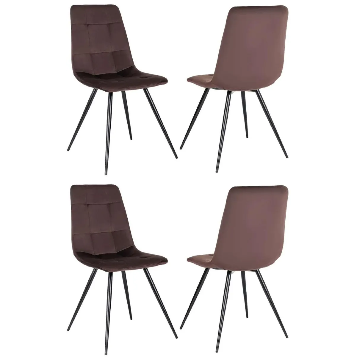 Комплект стульев DOMFY Chilly 4 Brown - DK-CHILLY_1/IT6_4