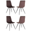 Комплект стульев DOMFY Chilly 4 Brown - DK-CHILLY_1/IT6_4