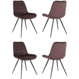 Комплект стульев DOMFY Флекс 4 Brown (ДК-ФЛЕКС_1/ИТ6_4)