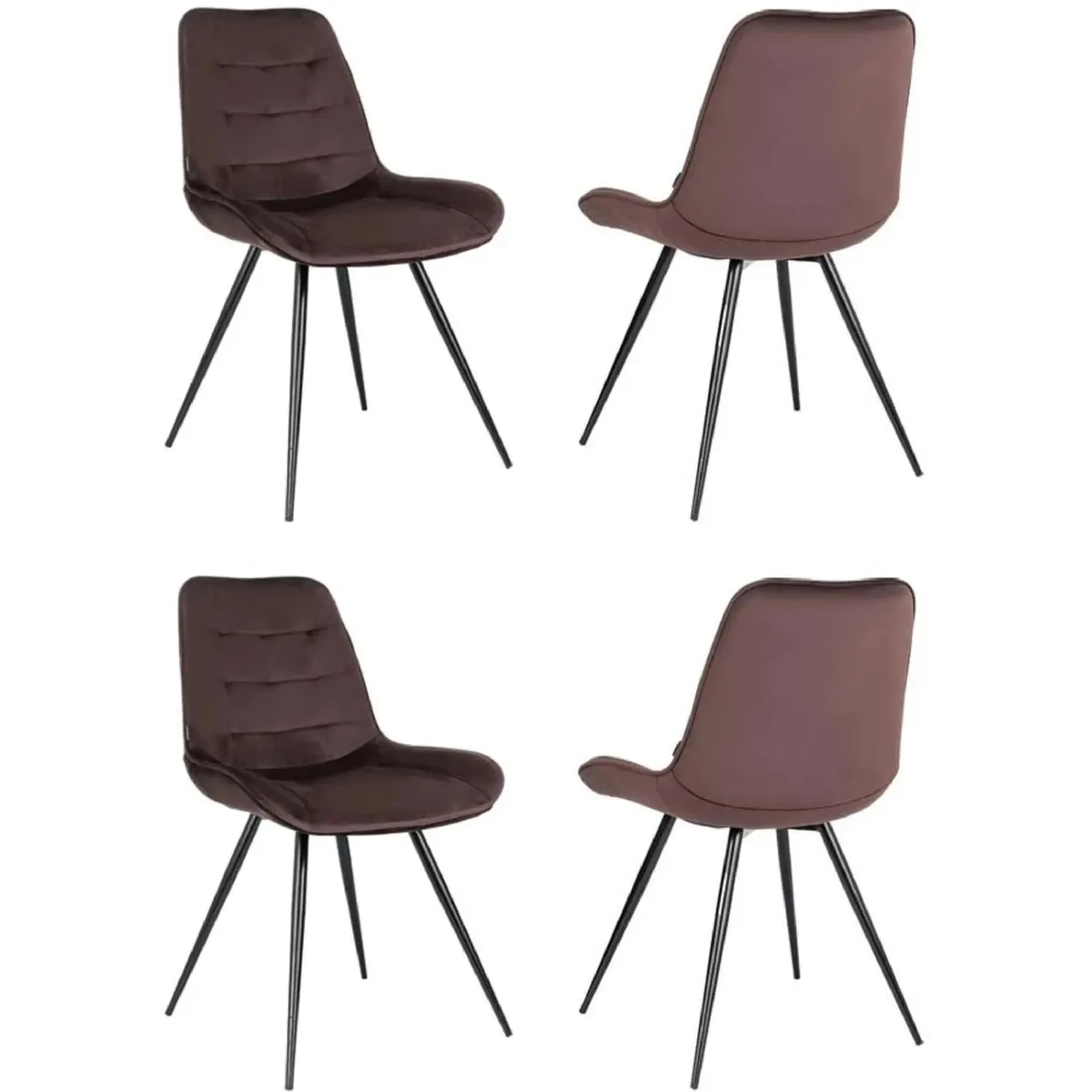 Комплект стульев DOMFY Флекс 4 Brown - ДК-ФЛЕКС_1/ИТ6_4