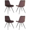 Комплект стульев DOMFY Флекс 4 Brown - ДК-ФЛЕКС_1/ИТ6_4