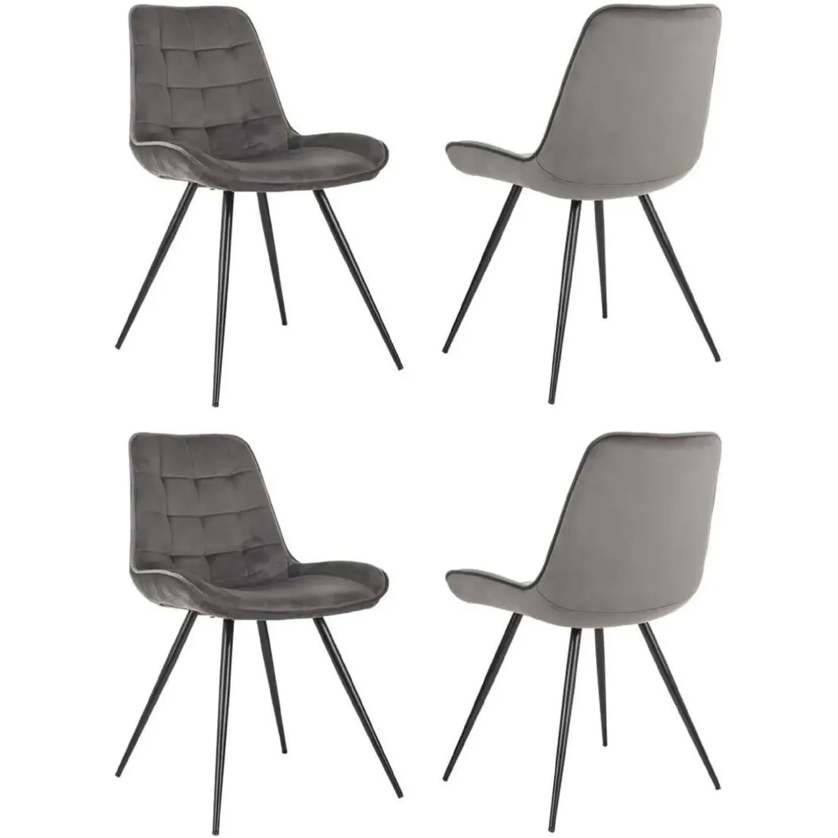 Комплект стульев DOMFY Флекс 4 Dark Grey - ДК-ФЛЕКС_1/ХЛ18_4