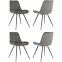 Комплект стульев DOMFY Флекс 4 Dark Grey - ДК-ФЛЕКС_1/ХЛ18_4