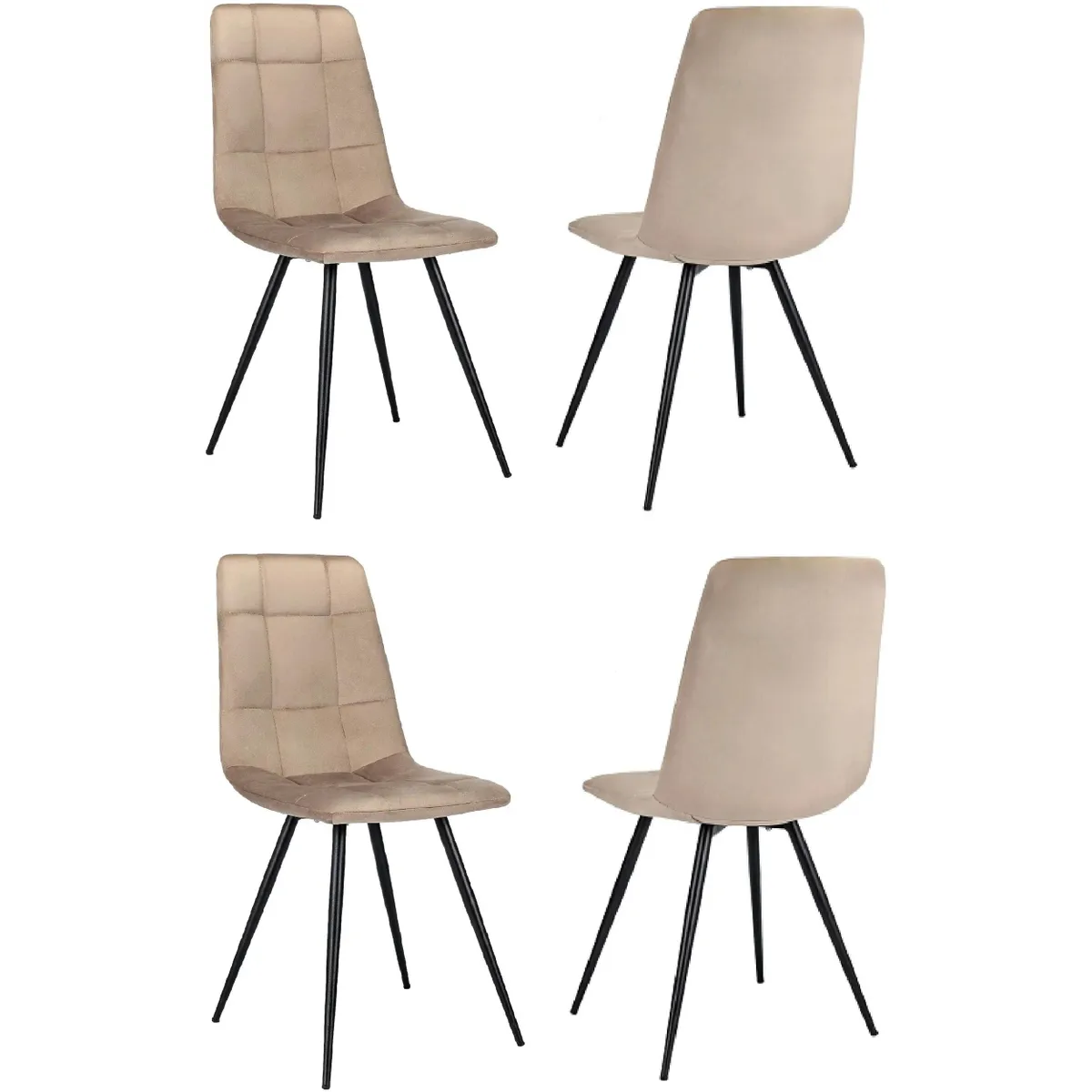 Комплект стульев DOMFY Chilly 4 Beige - DK-CHILLY_1/IT5_4