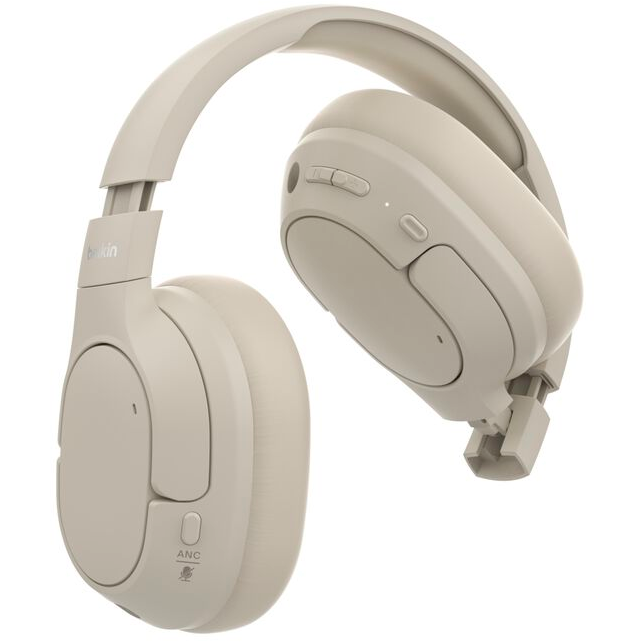Гарнитура Belkin Noise Cancelling Over-Ear Headphones Sand - AUD008HQSA - фото 3