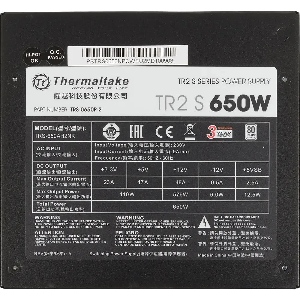 Блок питания 650W Thermaltake TR2 S (TRS-0650NPCWEU) - фото 6