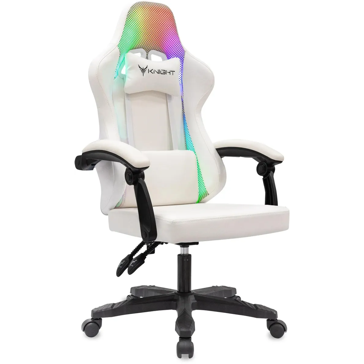 Игровое кресло Бюрократ Knight Wolf RGB White