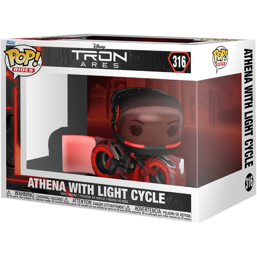 Фигурка Funko POP! Rides Disney Tron Ares Athena with Light Cycle - 88230 - фото 2