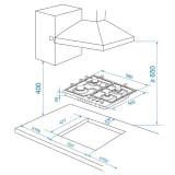 Газовая варочная панель Candy CHXG64CNB (TD0050737RU)