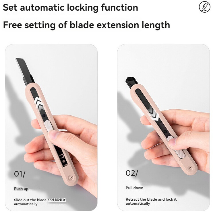 Канцелярский нож Deli NS063-SA Pink - NS063-SA-PINK - фото 4