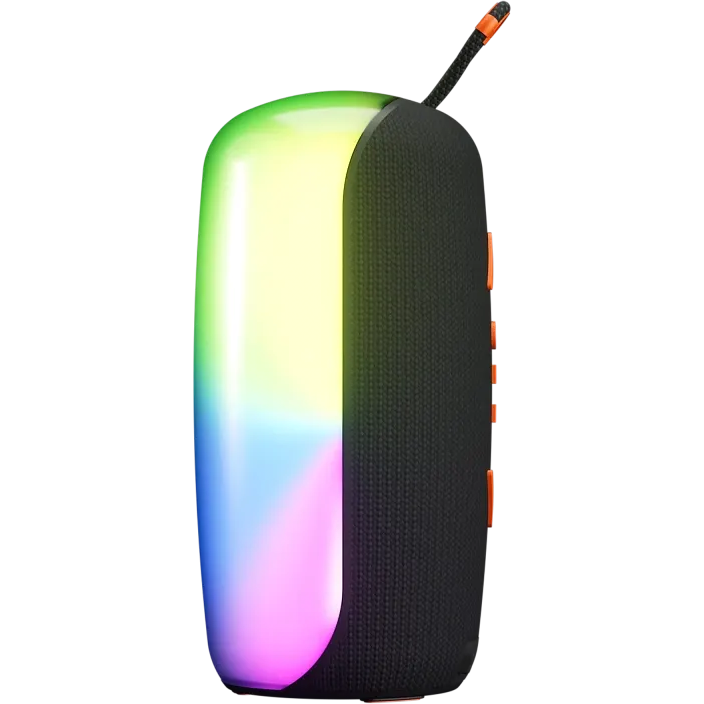 Портативная акустика УРАЛ МОЛНИЯ ОГОНЬ Чёрный/Оранжевый - фото 3