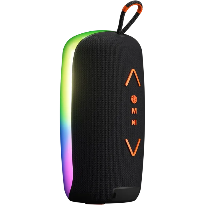 Портативная акустика УРАЛ МОЛНИЯ ОГОНЬ Чёрный/Оранжевый - фото 4