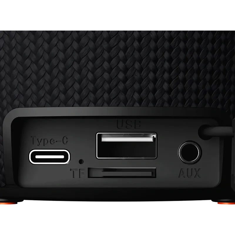 Портативная акустика УРАЛ МОЛНИЯ ОГОНЬ Чёрный/Оранжевый - фото 6