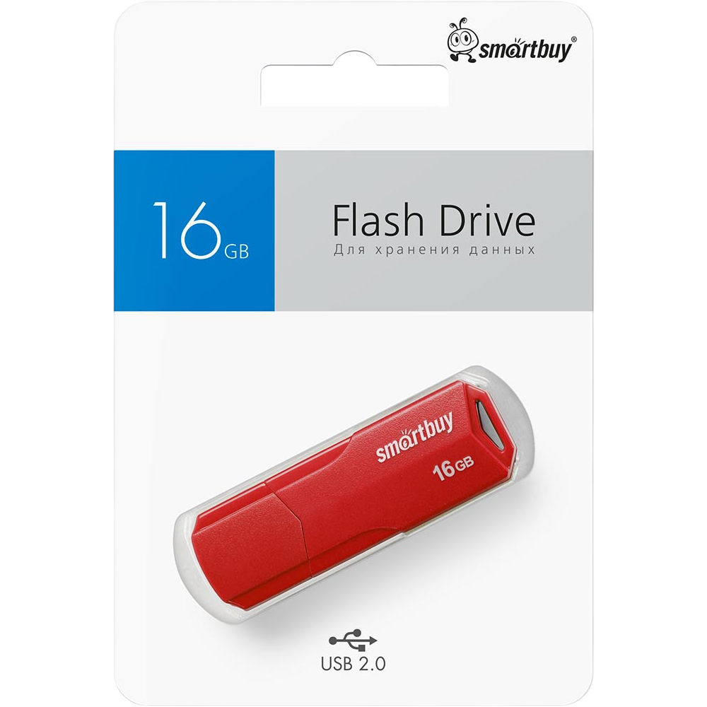 USB Flash накопитель 16Gb SmartBuy Clue Red (SB16GBCLU-R) - фото 5