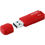 USB Flash накопитель 4Gb SmartBuy Clue Red (SB4GBCLU-R)
