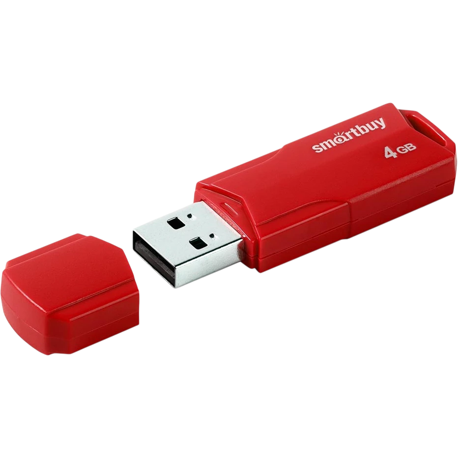 USB Flash накопитель 4Gb SmartBuy Clue Red (SB4GBCLU-R) - фото 2