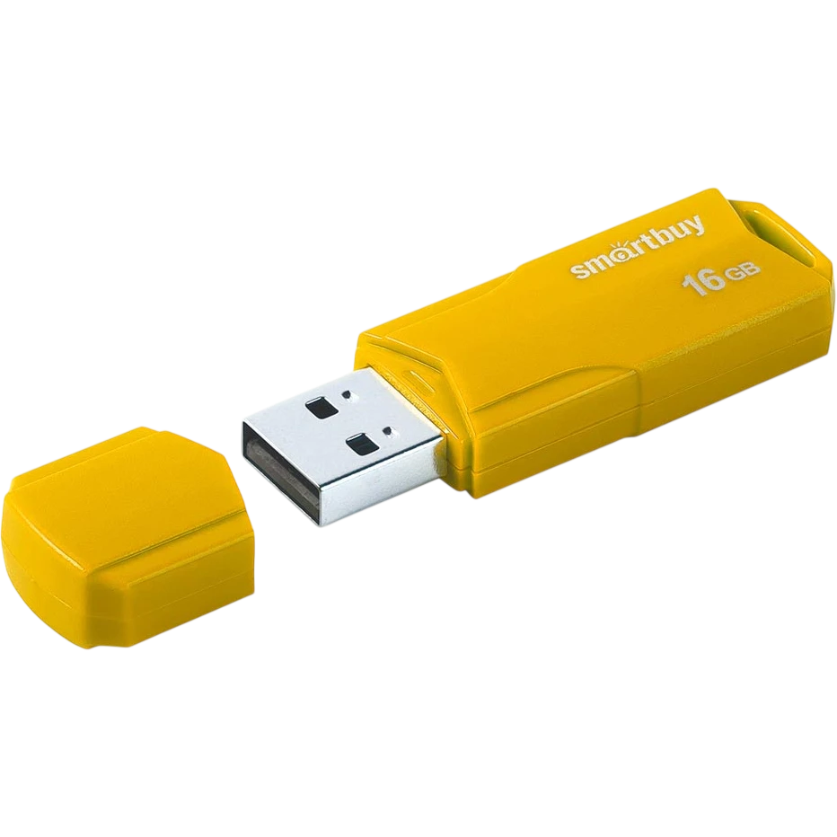 USB Flash накопитель 16Gb SmartBuy Clue Yellow (SB16GBCLU-Y) - фото 2