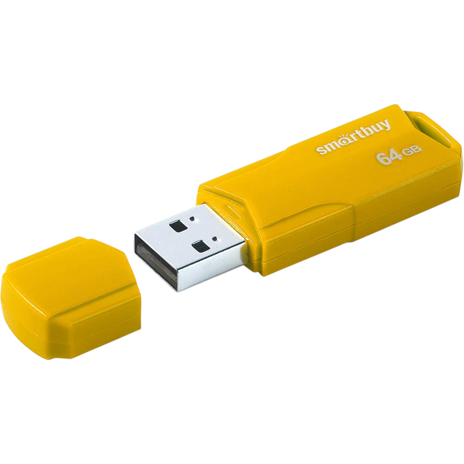 USB Flash накопитель 64Gb SmartBuy Clue Yellow (SB64GBCLU-Y) - фото 2