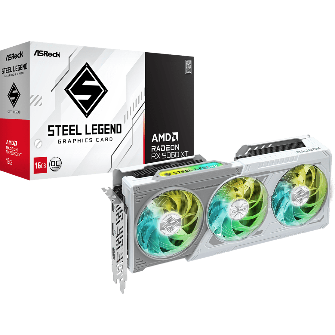Видеокарта AMD Radeon RX 9060 XT ASRock Steel Legend OC 16GB (RX9060XT SL 16GO) - фото 5