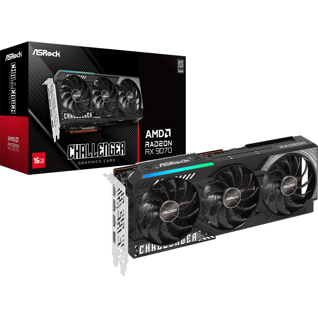 Видеокарта AMD Radeon RX 9070 ASRock Challenger 16GB (RX9070 CL 16G) - фото 5
