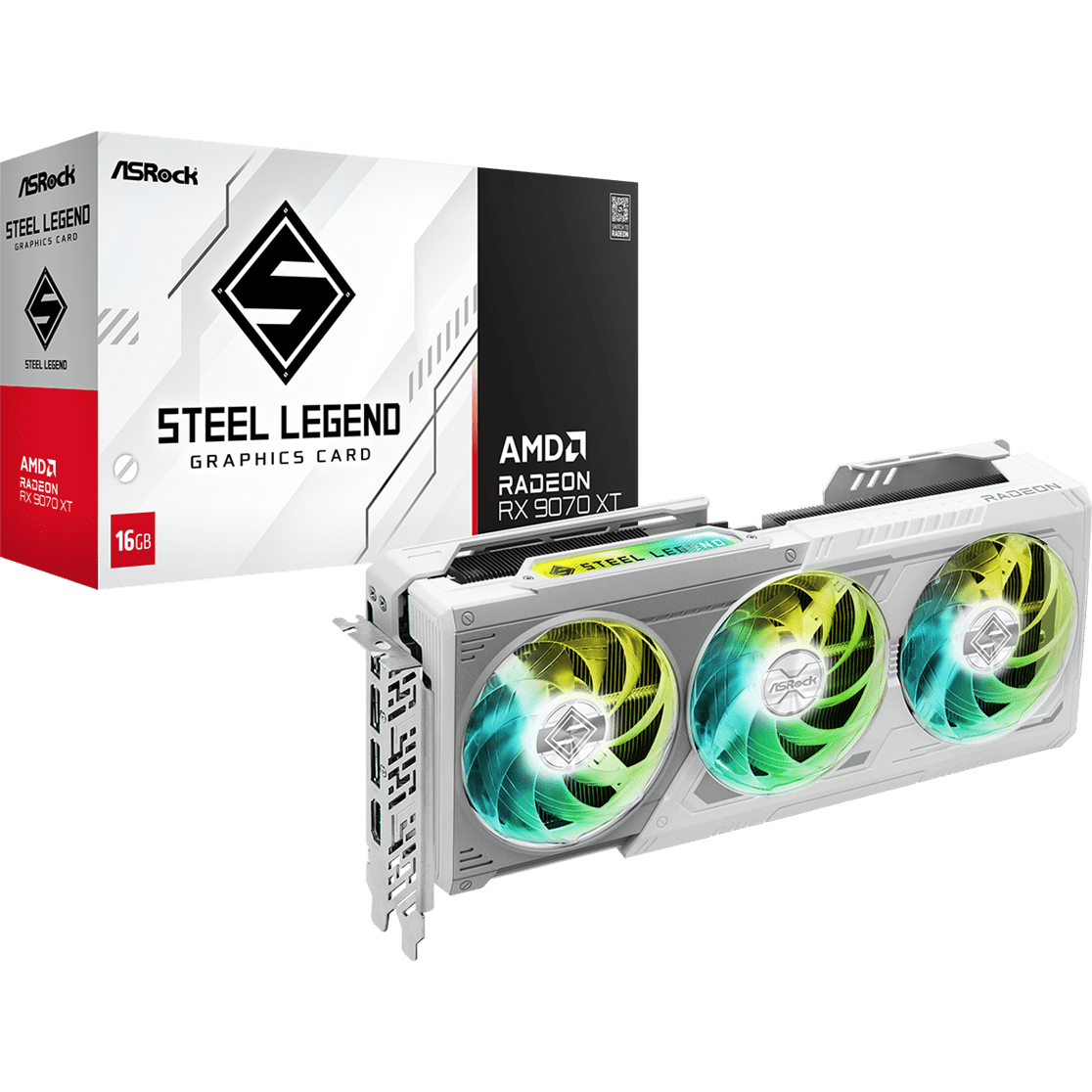 Видеокарта AMD Radeon RX 9070 XT ASRock Steel Legend 16Gb (RX9070XT SL 16G) - фото 6