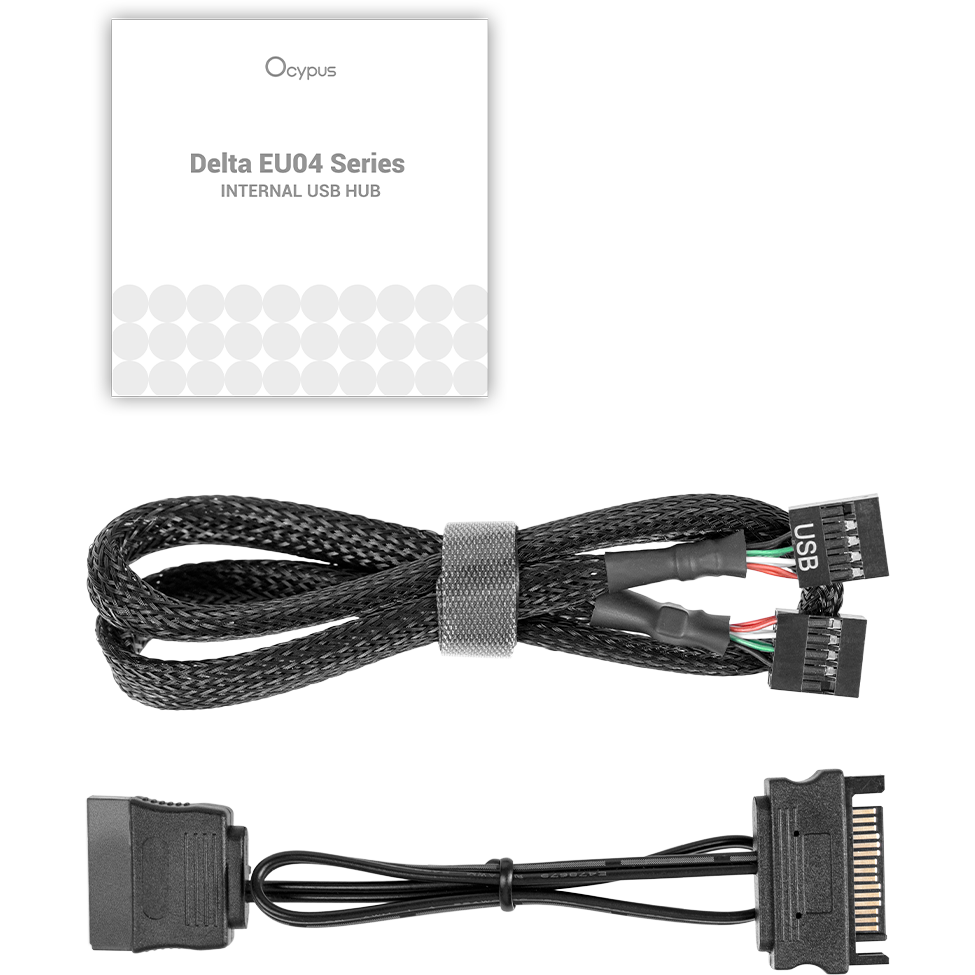 Внутренний USB-концентратор Ocypus Delta EU04 BK - фото 4