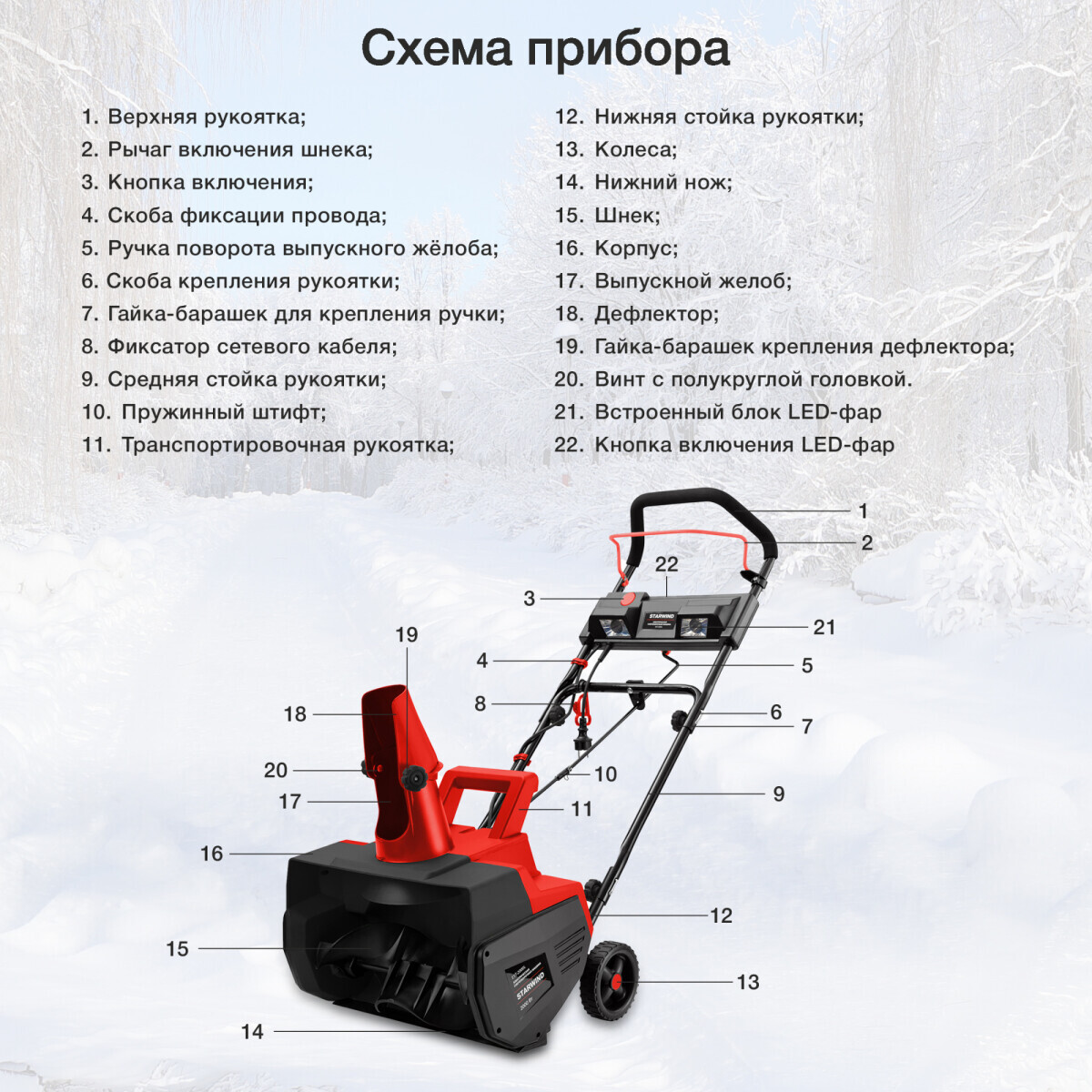 Снегоуборщик Starwind EST-2000L - фото 8