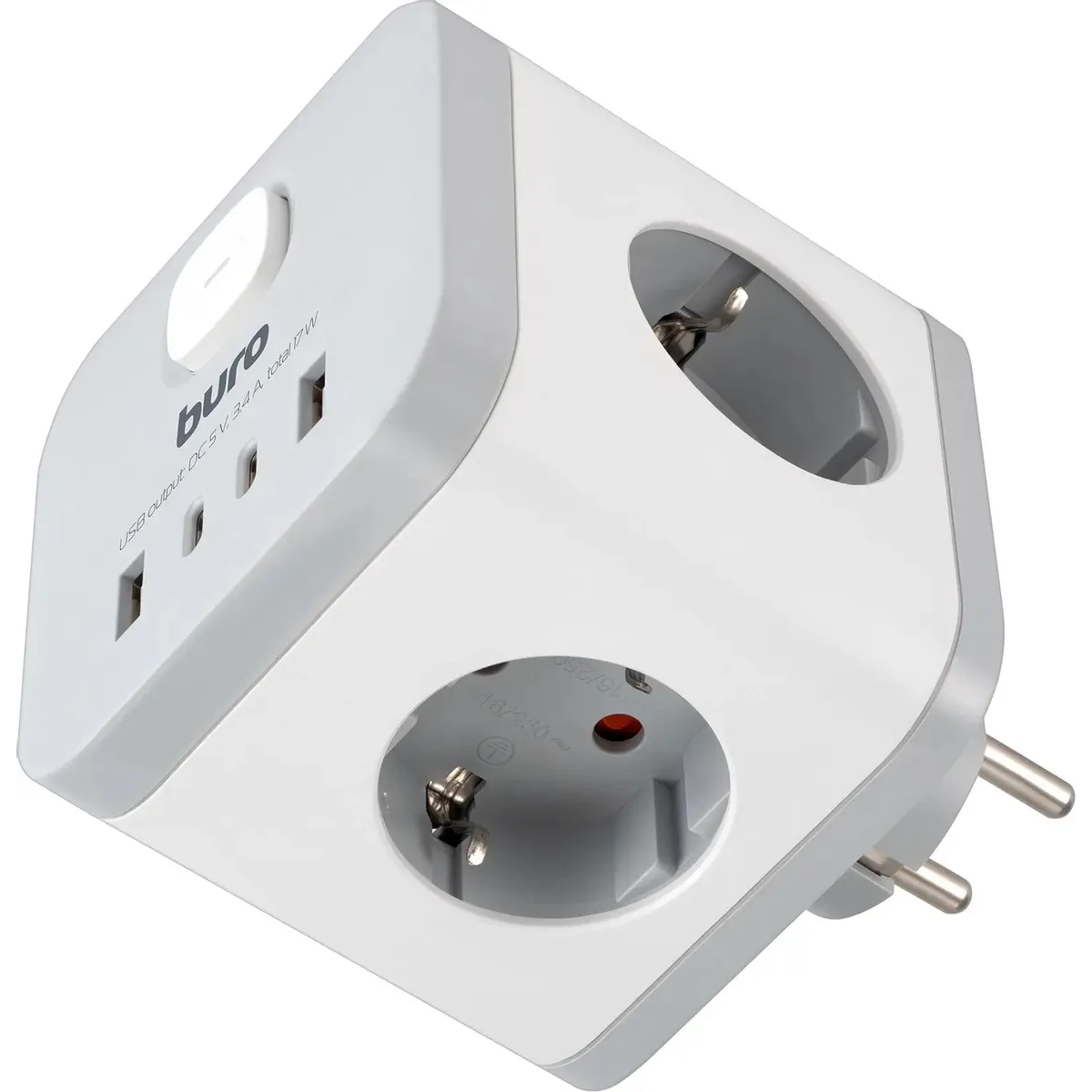 Сетевой разветвитель Buro BU-PW3UC-W - фото 3
