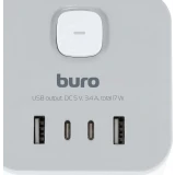 Сетевой разветвитель Buro BU-PW3UC-W