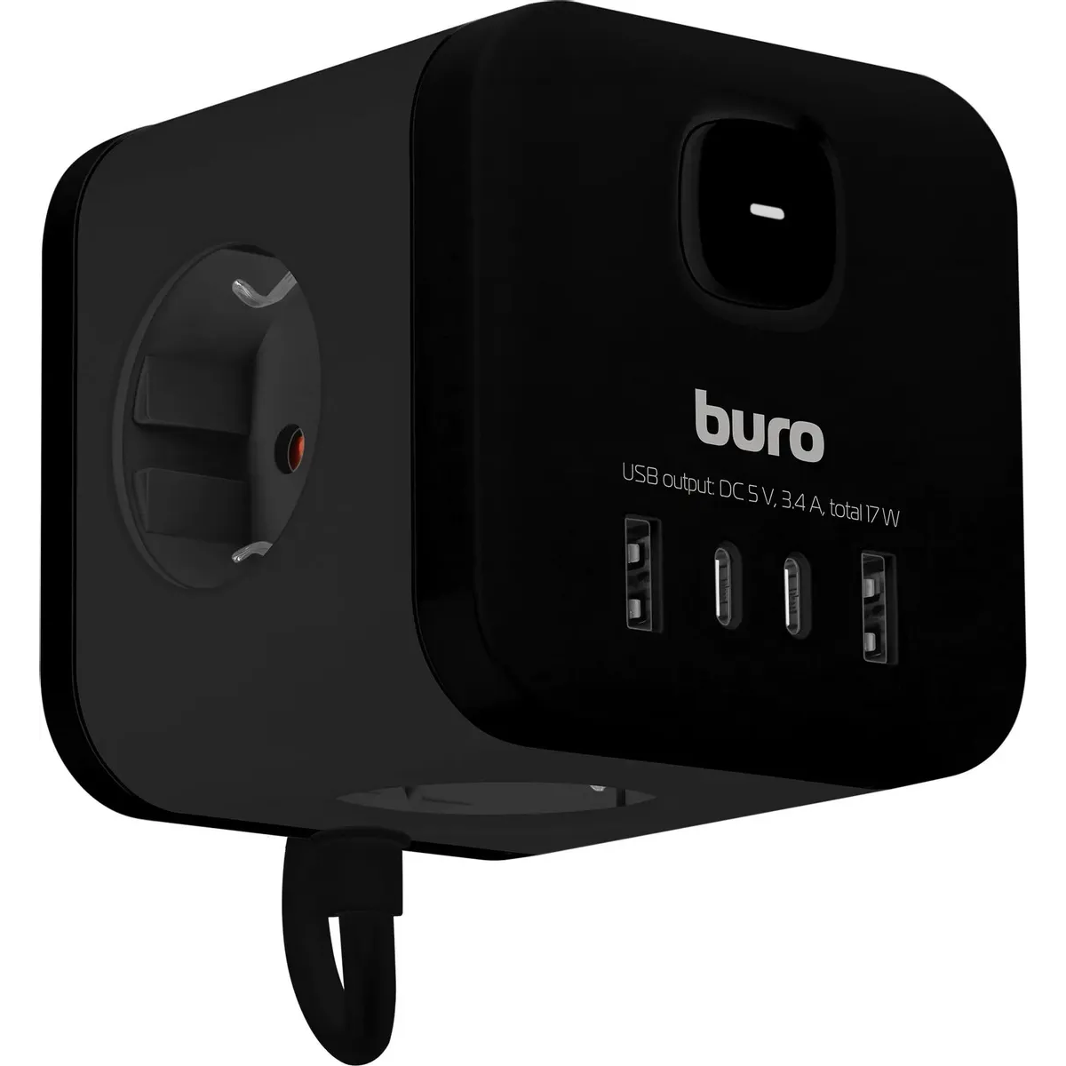 Сетевой удлинитель Buro BU-PC3.1UС-B