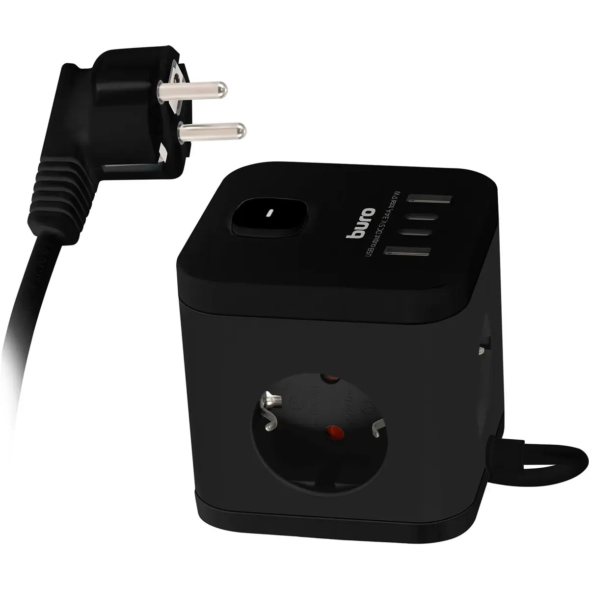 Сетевой удлинитель Buro BU-PC3.1UС-B - фото 7