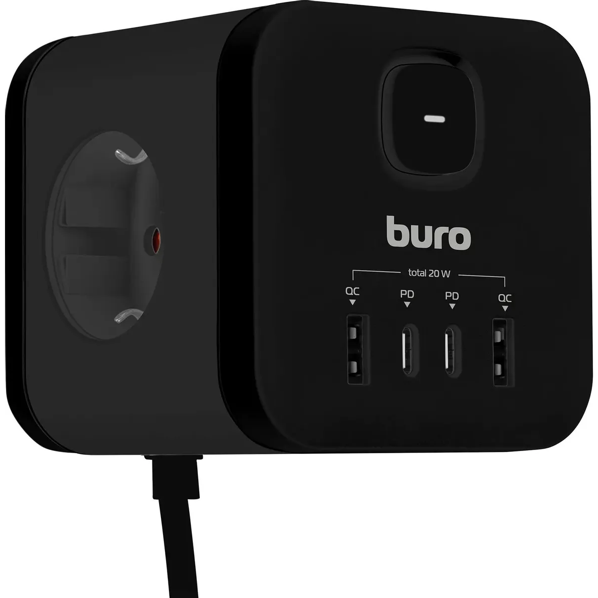 Сетевой удлинитель Buro BU-PC3.1UС-PLUS-B - фото 3