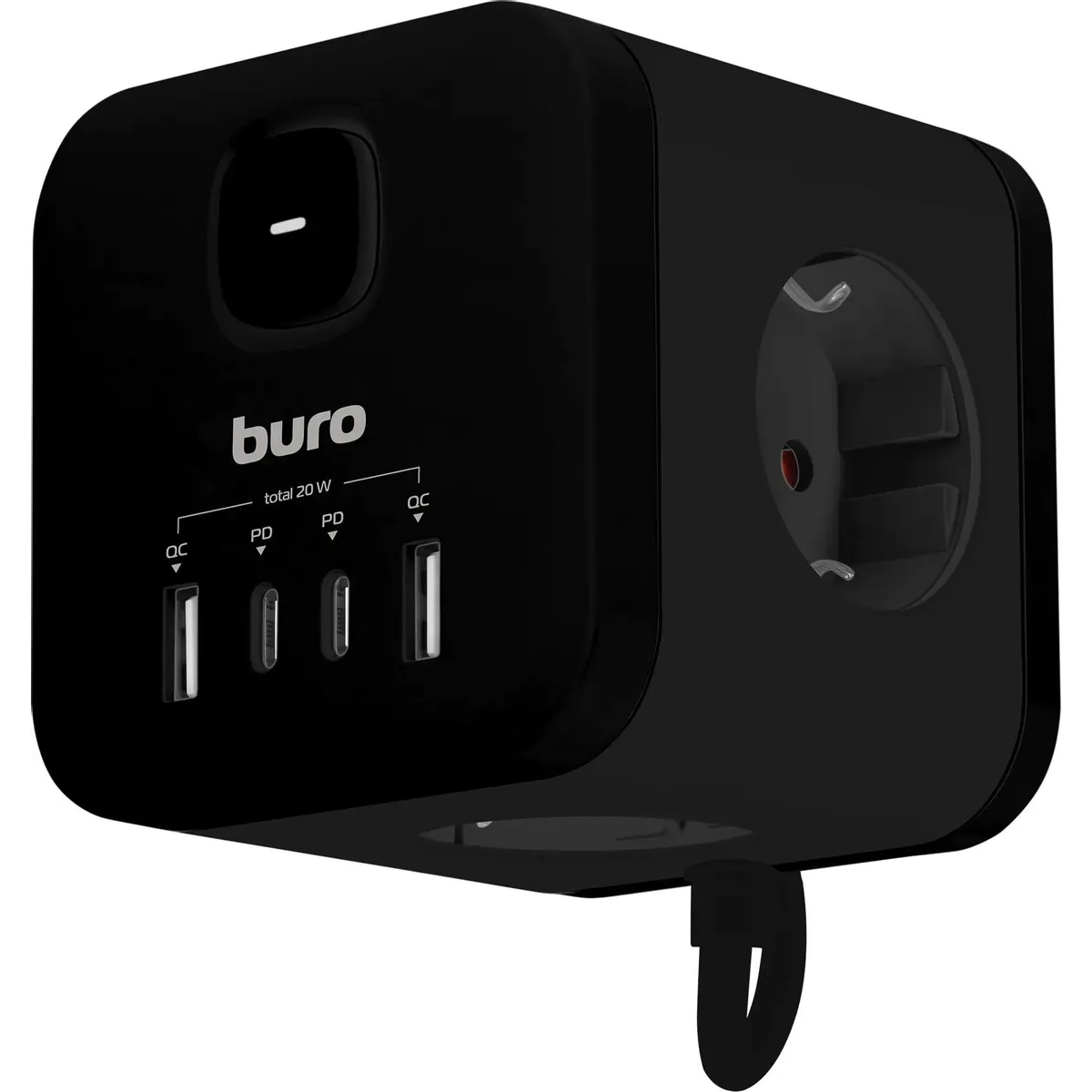 Сетевой удлинитель Buro BU-PC3.1UС-PLUS-B - фото 4