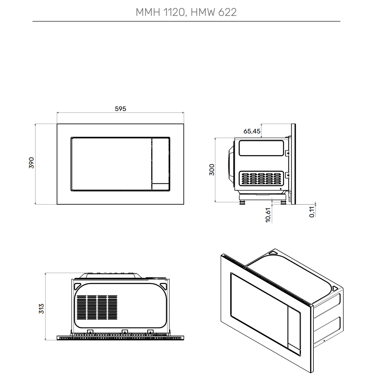 Встраиваемая микроволновая печь Kuppersberg HMW 622 B - фото 7