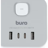 Сетевой удлинитель Buro BU-PC3.1UС-W