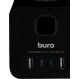 Сетевой удлинитель Buro BU-PTE4.1UC-B