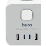 Сетевой удлинитель Buro BU-PTE4.1UC-W