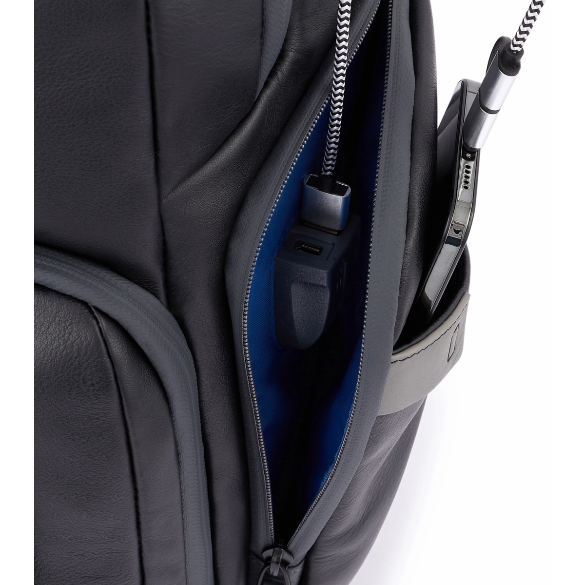 Рюкзак для ноутбука Piquadro 15.6" Fast-Check Backpack Blue/Grey (CA4550UB00BM/NGR) - фото 5