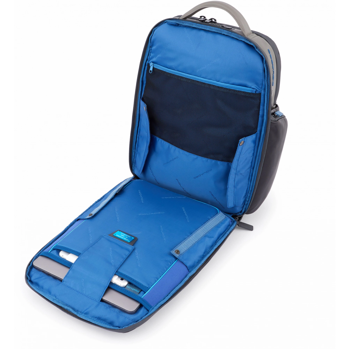 Рюкзак для ноутбука Piquadro 15.6" Fast-Check Backpack Blue/Grey (CA4550UB00BM/NGR) - фото 10