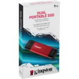 Внешний накопитель SSD 1Tb Kingston Dual Portable (SPSD/1TB)