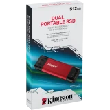Внешний накопитель SSD 512Gb Kingston Dual Portable (SPSD/512GB)