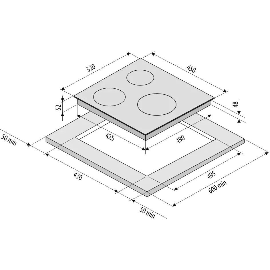 Электрическая варочная панель KRONA ZAUBER 45 BL 1DZTS - КА-00005755 - фото 13