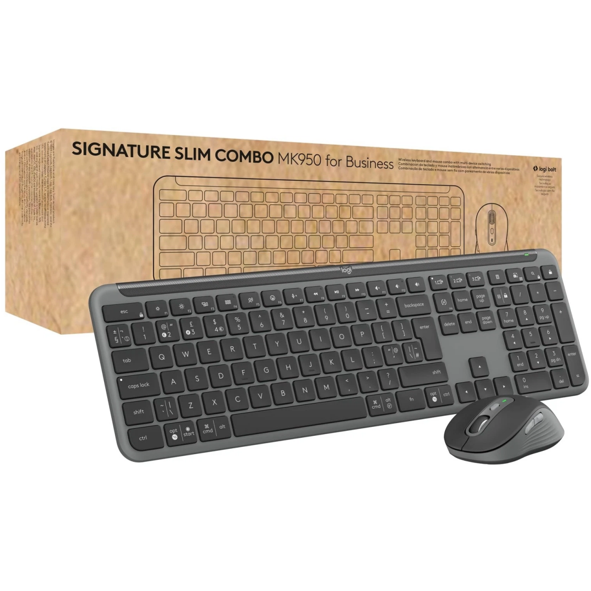 Клавиатура + мышь Logitech Signature Slim Combo MK950 For Business - 920-012500 - фото 6