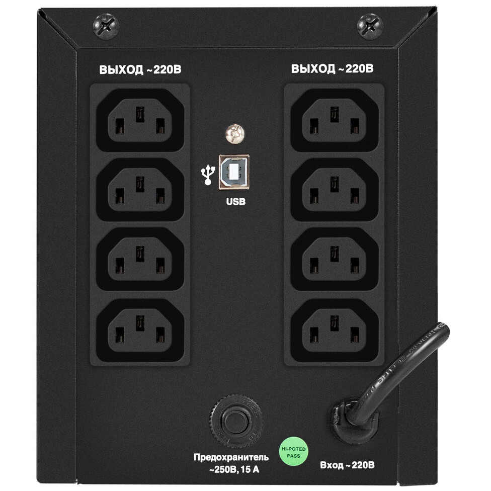 ИБП ExeGate Power NB-2000.LED.AVR.8C13.USB - EX299817RUS - фото 4