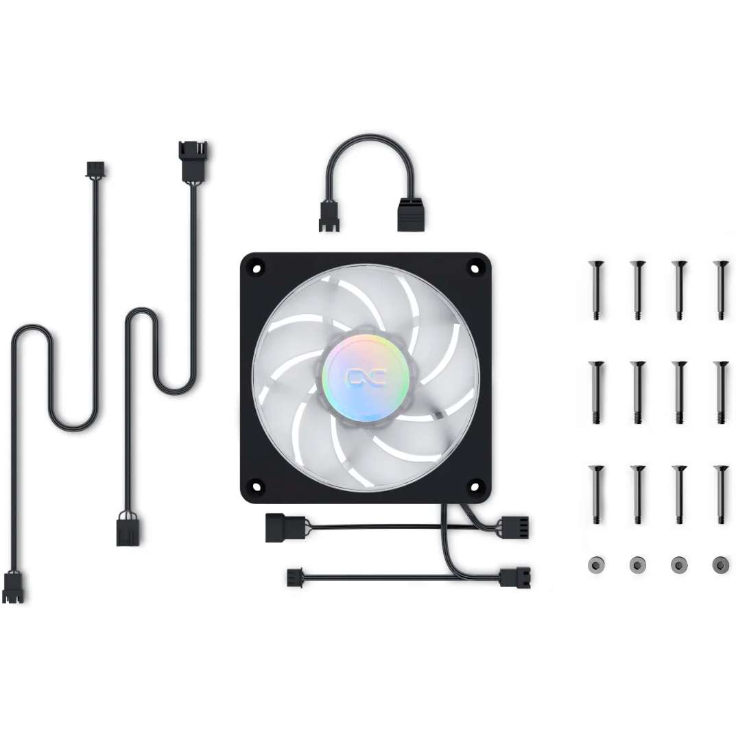 Вентилятор для корпуса Alphacool Apex Stealth Metall Aurora fan 2600rpm Matte Black - 13777 - фото 4