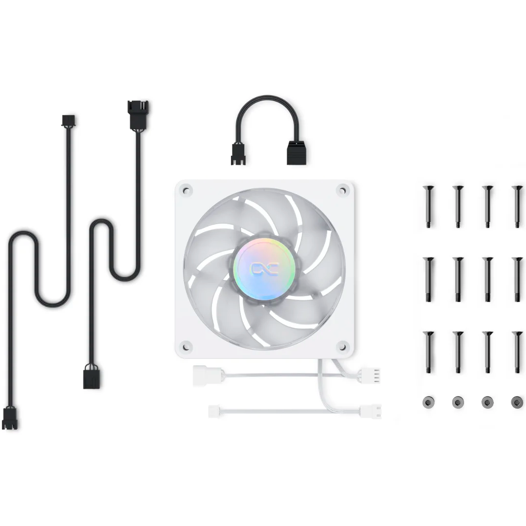 Вентилятор для корпуса Alphacool Apex Stealth Metall Aurora fan 2600rpm White - 13776 - фото 4