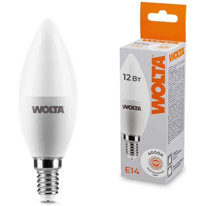 Светодиодная лампочка Wolta 25SC12E14 (12 Вт, E14) - фото 2