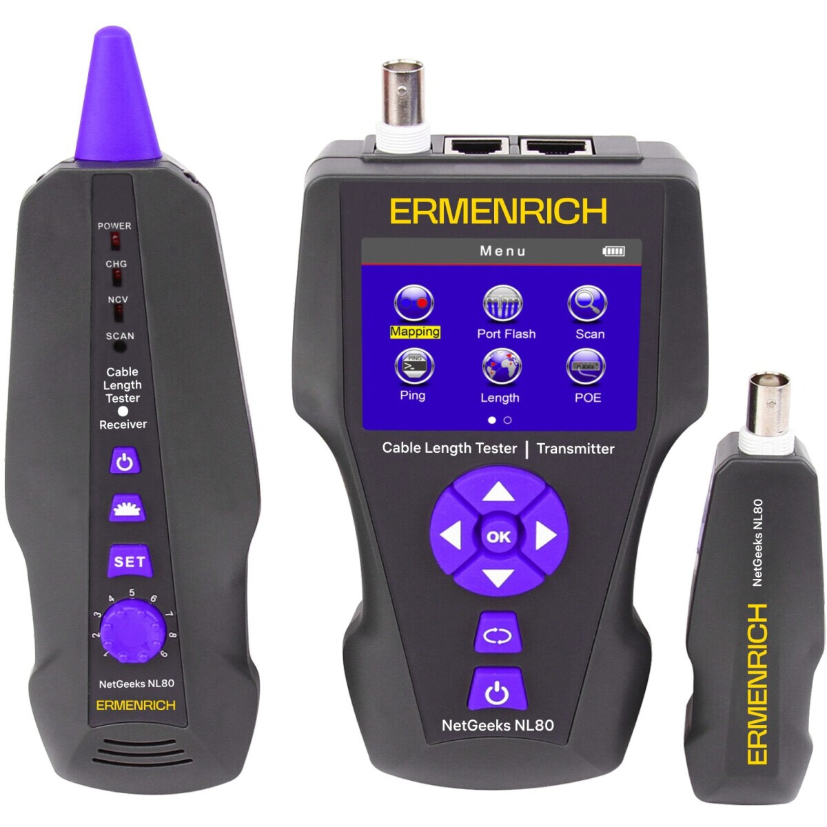 Измеритель длины кабеля ERMENRICH NetGeeks NL80 - 85673