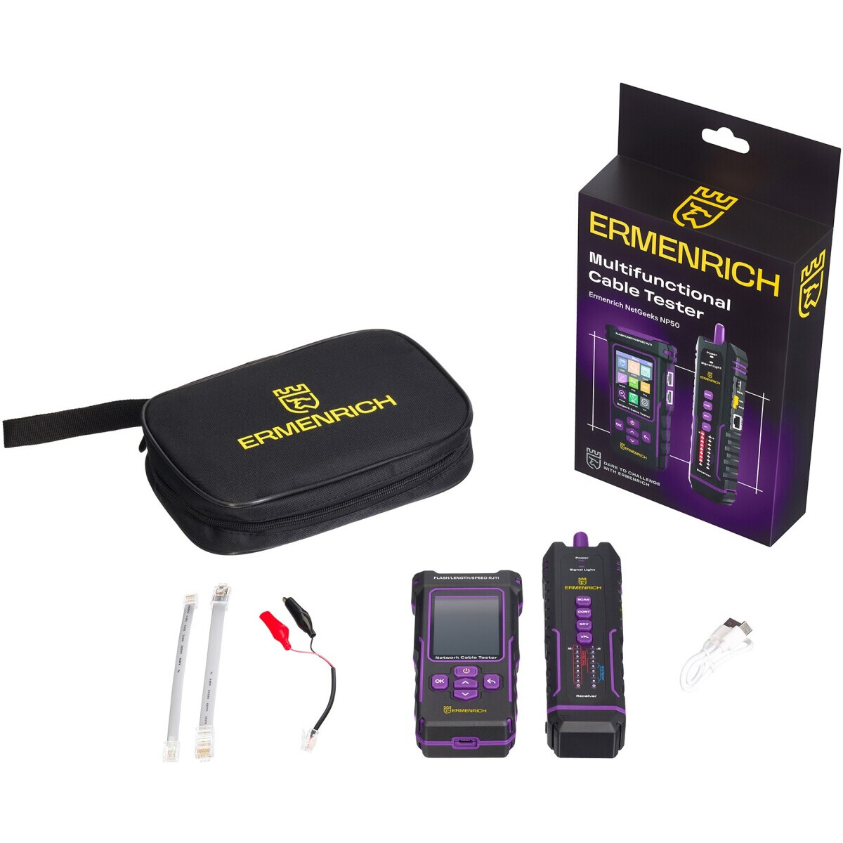 Кабельный тестер ERMENRICH NetGeeks NP50 - 84555 - фото 2